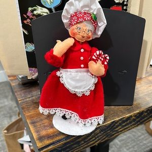 Annalee baker doll candy cane lady